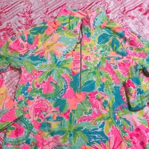 Lilly Pulitzer Sunshine State Florida popover EUC